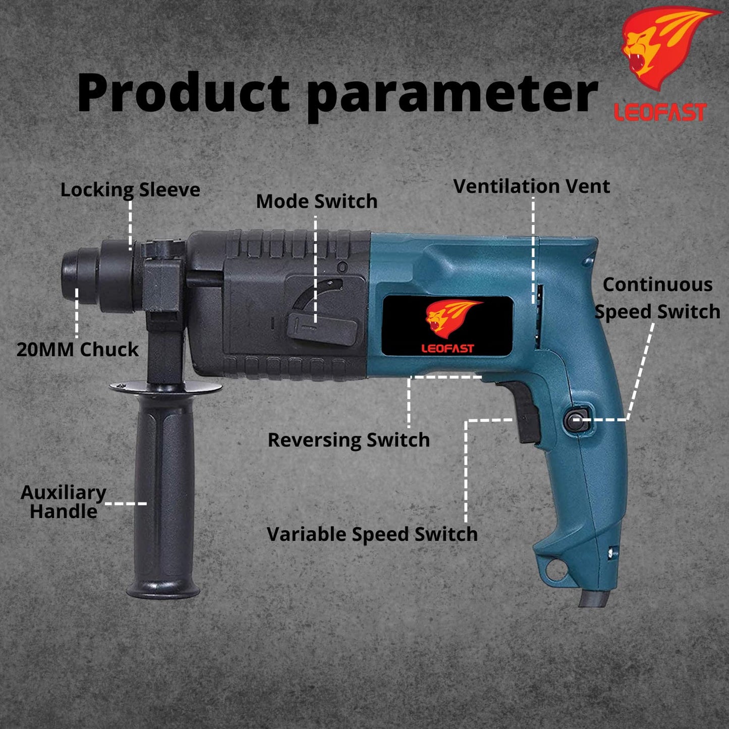 LEOFAST LFT-1208 ROTARY HAMMER