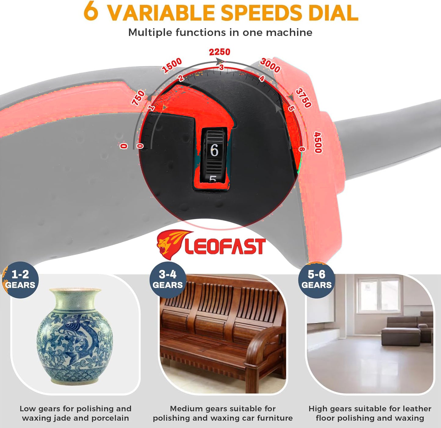 LEOFAST LFT-1306 RED POLISHER MACHINE