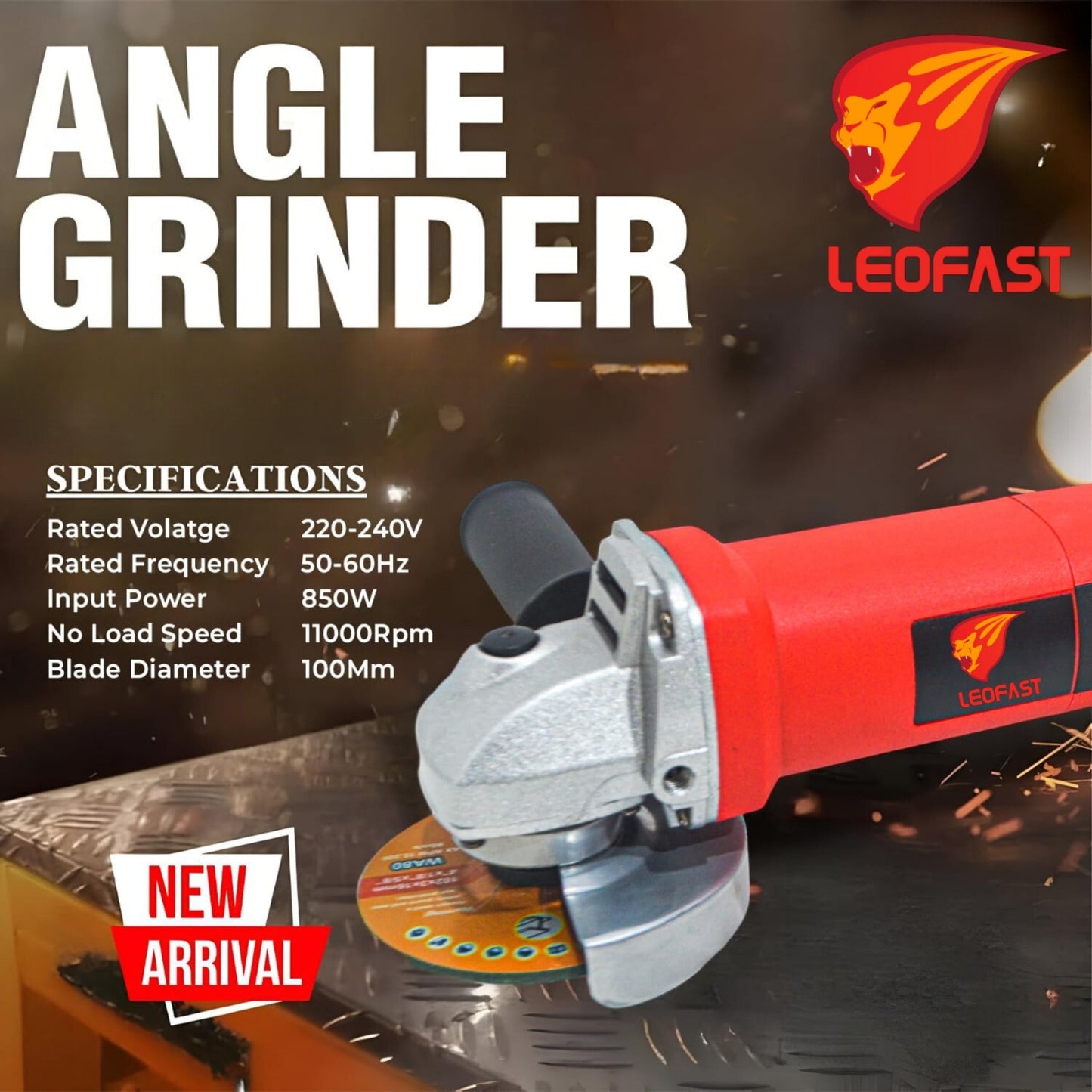 LEOFAST LFT-1302  ANGLE GRINDER